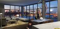 giantess collage small_man city blonde window hiding high_res waterfront city_lights looking_in lowerrider