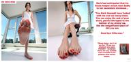 collage feet small_men toes barefoot soles brunette story ponytail dress bondage punishment nail_polish mr_moo_moo point_of_view looking_at_viewer source_needed rough_feet tied_to_foot