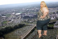 crush collage mega blonde long_hair barefoot unknown_artist bbw foot_crush foot_print tattoo helicopter_point_of_view looking_at_viewer vehicle_crush source_needed