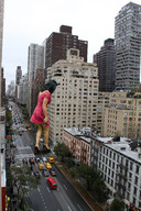 giantess collage city black_hair high_heels buildings wonderslug dress legs vehicles kym_marsh vehicle_crush