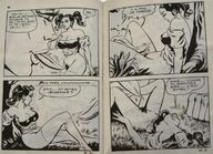 drawing giantess comic monochrome tongue licking story french dialogue