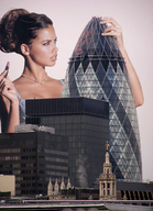 giantess collage city brunette skyscraper lipstick adriana_lima super_model adriana lima