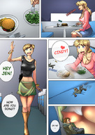 panties upskirt blonde comic color butt skirt story mini shrunken_men unaware kibate imminent_butt_crush tims_treat