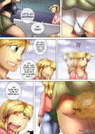 panties upskirt blonde comic color butt smiling story fart unaware english panty_entrapment kibate tims_treat