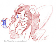 drawing gentle giantess horns handheld cuddling homestuck twisted_persona equius_zahhak aradia_megido