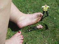 crush collage barefoot shrunken_men shrunken_man grass foot_print dirty_soles crlvr nail_polish miss_a