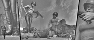 monochrome tank giantesses vehicles soldiers guns lara_croft digital_render ww2 liza_snow source_film_maker