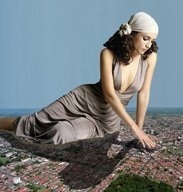 giantess collage city mega brunette dress