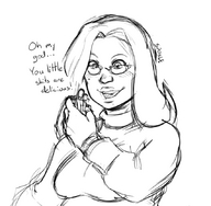 drawing vore monochrome handheld glasses sketch looking_at_tiny spokle