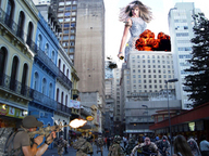 giantess collage blonde long_hair destruction helicopter dress explosion fighting soldiers crowds taylor_swift guns lookagenericaccount