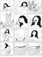 drawing giantess vore comic monochrome handheld brunette thong emperornortonii