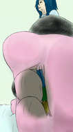 drawing crush color blue_hair socks shrunken_men sitting shrunken_man between_toes inside_sock stormyhydra
