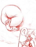 breasts drawing giantess monochrome unaware shrunken_man homestuck feferi_peixes karkat_vantas audiophilekitsune