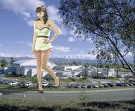 giantess crush collage landscape buildings blood brunette running looking_down mountains under_foot looking_at_viewer katy_perry vehicle_crush