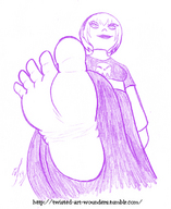 drawing barefoot point_of_view looking_at_viewer imminent_crush homestuck twisted_persona rose_lalonde