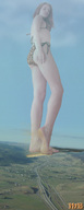 giantess collage city swimsuit barefoot brunette mikeyboy