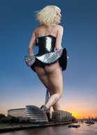 collage mega blonde butt buildings fishnets sky tattoo sunset lady_gaga docop waterfront