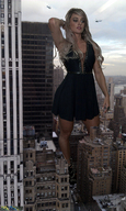 giantess collage city blonde helicopter dress skyscraper sky beregous juliana_salimeni between_buildings