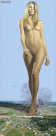 giantess crush collage city blonde barefoot