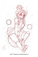 drawing giantess panties giga horns space monochrome planet skirt shoes pantyshot socks homestuck cosmic_giantess twisted_persona damara_megido sitting_on_planet