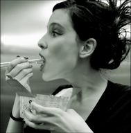 collage vore monochrome mouth handheld brunette hand shrunken_people chopsticks manicure vorepreys