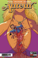 bikini drawing blonde color blood breast_crush gore unknown_artist shrunken_man silver_necklace
