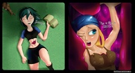 drawing giantess sleeping color digestion lying_down shrunken_woman inside_view inside_stomach closed_eyes book ilackausername internal_view total_drama total_drama_island