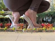 giantess collage high_heels kneeling pedicure giantess_feet eci999