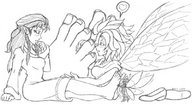 drawing feet monochrome barefoot fairy sitting worship