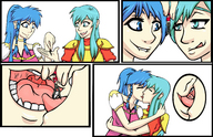 vore comic color tongue handheld mouthplay kissing shrunken_man dangle jj-psychotic