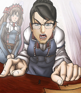 drawing micro small_man color glasses angry naigo looking_down desk commission valkyria_chronicles yelling alicia_melchiott welkin_gunther geistis eleanor_varrot