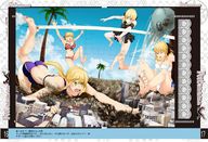 bikini drawing giantess mega blonde color destruction saber barefoot butt_crush anime smiling volleyball unknown_artist giantesses falling black_dress fate_(series)