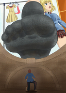 drawing blonde color in_shoe socks unaware point_of_view
