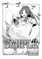 drawing giantess crush giga city monochrome destruction toes barefoot kimono ponytail outdoors sample_image taking_off_socks 火山の楊