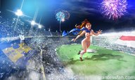 drawing giantess long_hair brunette topless stadium running night outdoors fireworks closed_eyes giantessfan