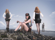 giantess collage city mega destruction handheld skirt buildings butt_crush smiling red_hair police boots sitting legs police_uniform shorts walking cruel giantesses sneakers thighs karen_gillan kristen_stewart ps3_has_no_games coby_smulders police_officer