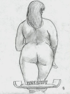 drawing long_hair butt_crush bbw nikko no_background impending_doom