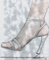 drawing nude high_heels lying_down shrunken_men shrunken_man nikko no_background impending_doom