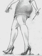 monochrome shrunken dress shrunken_men foot_crush cruel cigarette shoe_crush pencil_drawing nikko