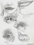 drawing giantess vore monochrome tongue teeth stomach swallowed nikko multiple_panels