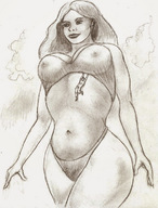 drawing monochrome long_hair nipping nikko hanging_on no_background