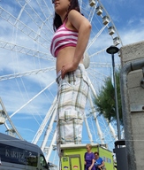 giantess collage low_angle belly sky amusement_park point_of_view ferris_wheel giulio_10