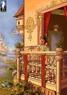 drawing landscape color shrunken_man push giantessfan balcony nudge
