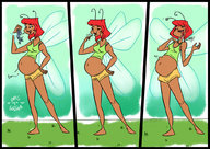 vore wings size_difference comic color fairy red_hair shorts slurp big_belly omgsoldier