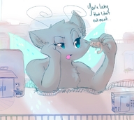 giantess furry cat destruction blue_eyes buildings between_fingers fairy_wings imminent_vore roof
