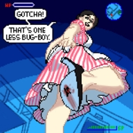 crush color blood low_angle gore shrunken_men foot_crush video_game molotav pixel_art queensville gui