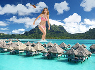 giantess collage swimsuit ocean helicopter brunette wonderslug mountains clouds sky resort wading huts maria_menounos