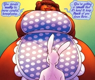 drawing bunny huge_breasts bear shrunken_men bbw shrunken_man looking_down captions sheela no_background