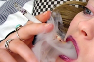 collage mouth finger domination lips shrunken_men shrunken_man smoke cigarette rings digital_render smoke_slave