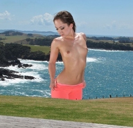 giantess collage long_hair topless outdoors waterfront